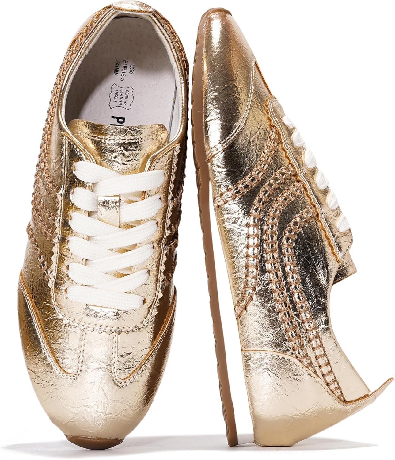 Project Cloud Leather Barefoot Shoes Women – Memory Foam Lace-Up Womens Sneakers – Lightweight & Non Slip Womens Shoes Casual – All-Day Women’s Fashion Sneakers for 2025 (Monica)