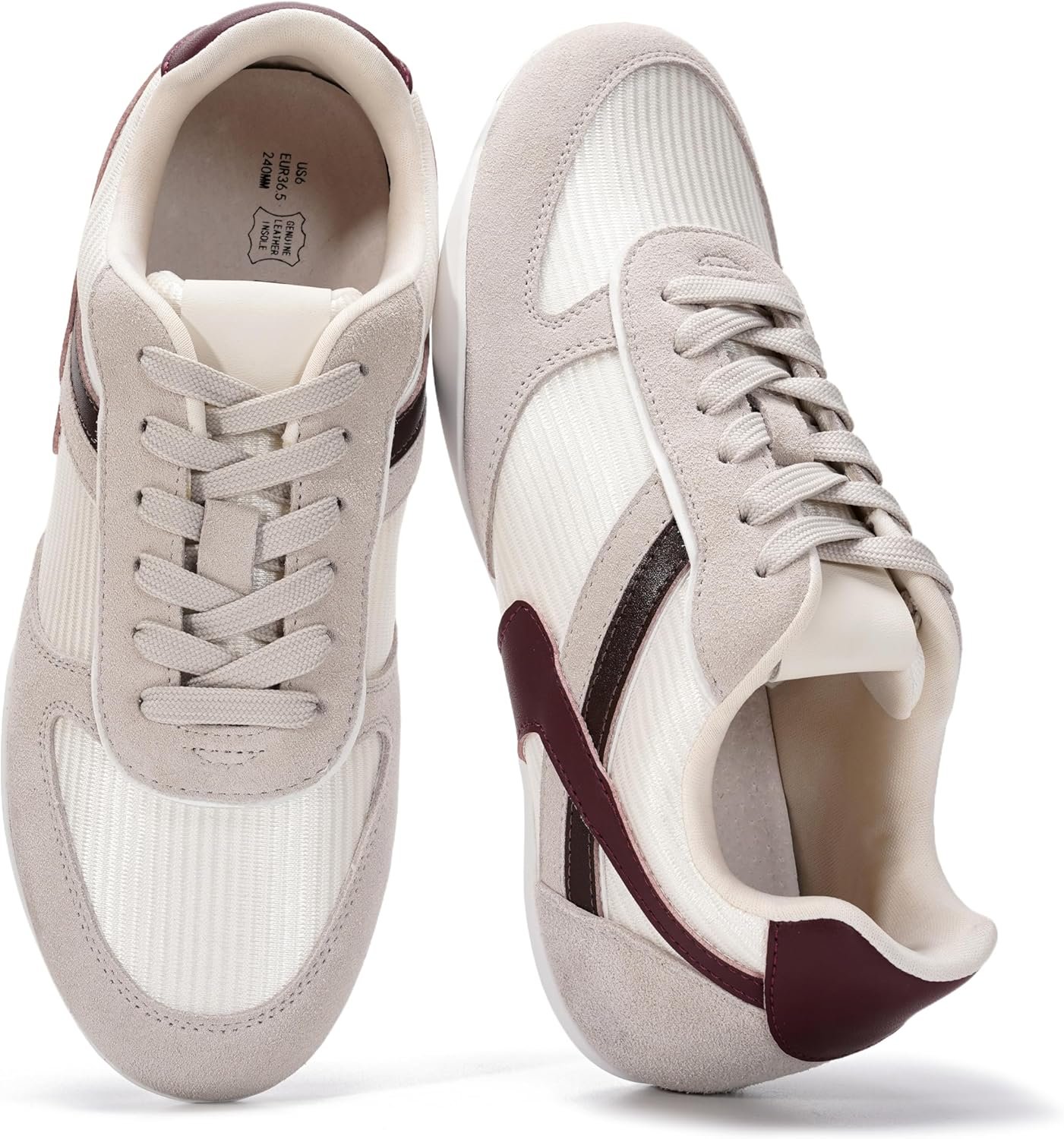 Project Cloud Sneakers for Women – Lace Up Shoes for Women with Memory Foam Insole – Lightweight & Non Slip Womens Sneakers – Perfect Womens Casual Shoes (Holy)